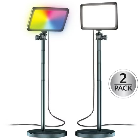 2-Pack LED Kit: RGB, White & Special Effects for Brilliant Content Creation